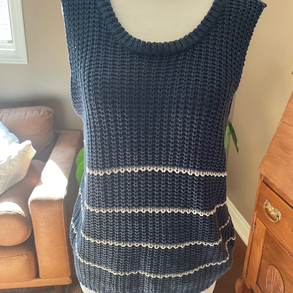 Gentle Fawn Nautical Navy and White Knit Top